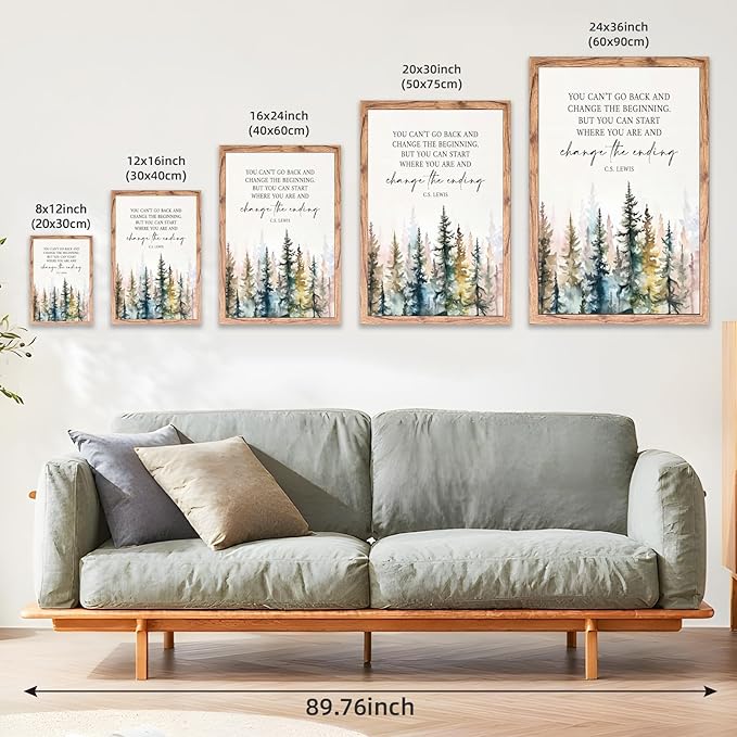 Motivational Office Wall Decor CS Lewis Quote Inspirational Wall Art Positive Affirmations Canvas Prints Encouraging Motivational Posters For Office Bedroom Living Room Home 24x36inch Wood Framed
