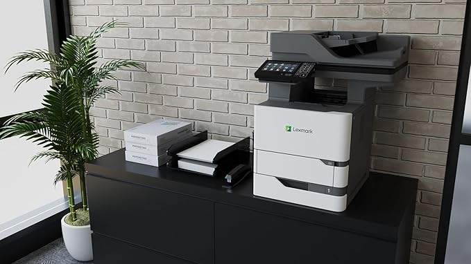 Lexmark MX721ade Monochrome Laser Printer, Integrated Duplex, 7-inch Color Touch Screen, Energy Star, Recommended Monthly Page Volume: 5000-75000 Pages, Print Speed: Up to 65 ppm.(25B0000)