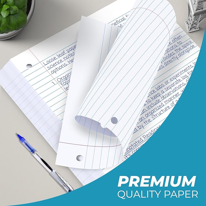 Rosmonde 1152 Pack (Pallet) Loose Leaf Paper Bulk, 172800 Sheets,College Ruled, Pallet of Filler Paper, 150 Sheets/Pack, 8 x 10.5",3 Hole Punched, Thick Sheets, School & Office, 4-7 Days Transit