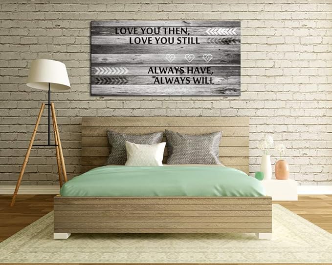 A71874 Canvas Wall Art Love You Still Large Wall Art (Ready to Hang) for Master Bedroom Wall Decor (28inchx56inch)