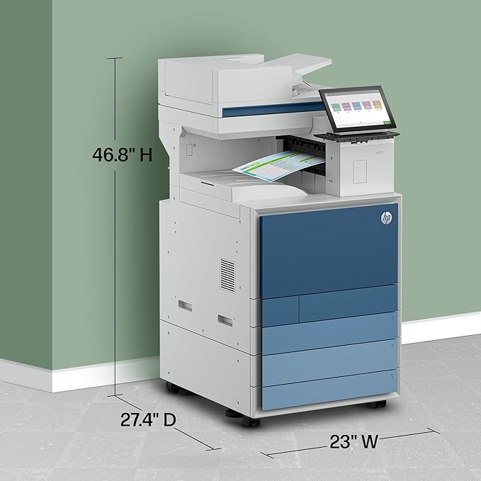 HP Color LaserJet Enterprise Flow 8801z Multifunction Printer, Scanner, Copier, Duplex, Best for Office (9S183A)
