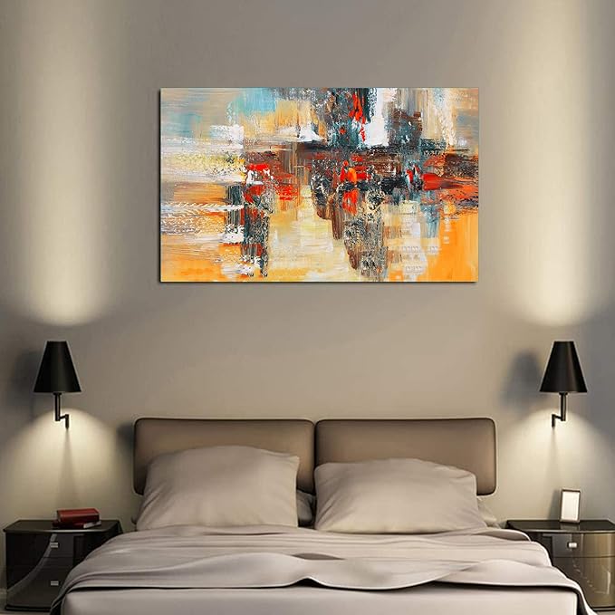 KSALPCH Original Abstract Canvas Art Painting On Canvas Abstract Wall Art Contemporary Wall Art Canvas Paintings Long Canvas Wall Art Vertical Contemporary Drawing Contemporary Wall Art