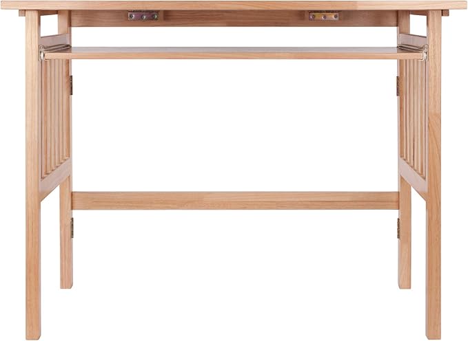 Folding Computer Desk, Beechwood
