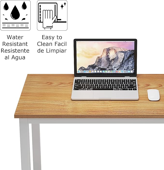 SogesHome Work from Home Desk Work from Home Table 47 inches Computer Desk Office Desk Gaming Desk PC Desk Coner Computer Table Writing Table Workstation, for Home Office Use, AC3BW-120-SH