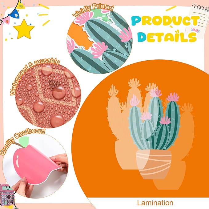 Pajean Ready for The Best Year Ever Bulletin Board Modern Back to School Classroom Decorations Apple Potted Ruler Pencil Paper Cutouts for Door Wall Chalkboard Decor First Day of School Supplies