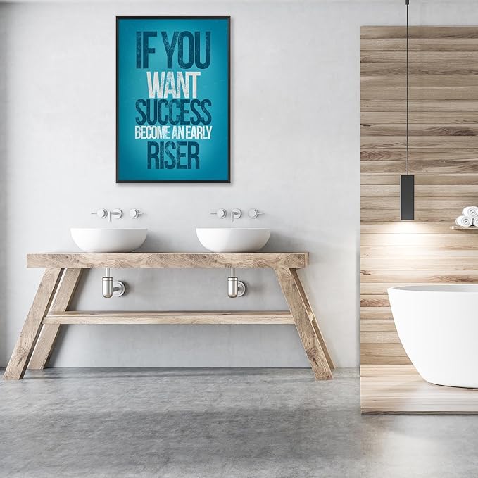 Trendy Motivational Canvas Poster Funky Motivational Quotes Wall Art Work Motivation Hustle Inspiring Sign Prints Painting For Office Living Room Wall Decor 24x36in Framed