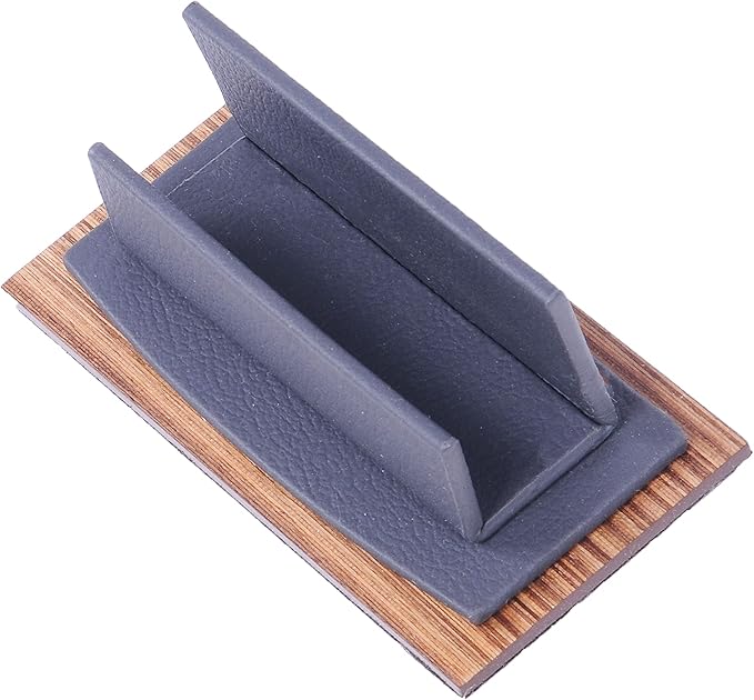 Leather Desk Set - Leather Organizer Desk Set - Walnut Wood Desk Set - Office Product - Office Desk Accessories - Home Office Accessories - Desk Supplies - Desk Accessories Set - 11 PCS (Gray)
