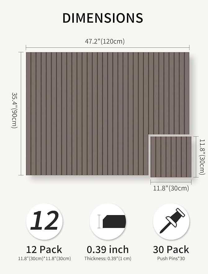 Large Bulletin Board 48"x36" Cork Boards for Walls, 12 Pack Felt Wall Panels Photo Board, Cork Board for Office Home Pin Board