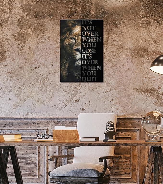 Novatique Inspirational Wall Art Motivational Office Wall Art Motivational Poster Wall Decor Success Quotes Painting for Living Room Bedroom,12 x 16inch