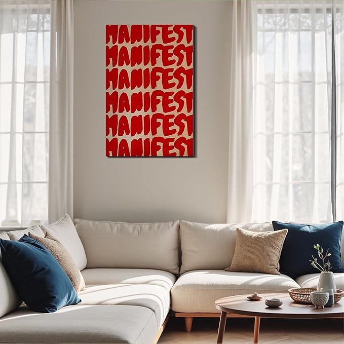 Inspirational Quote Framed Canvas Wall Art Prints Motivational Wall Decor for Office Dorm Bedroom Living Room Gym Classroom Made in USA