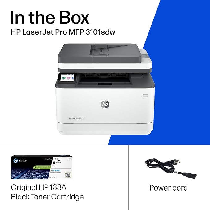 HP LaserJet Pro MFP 3101sdw Wireless All-in-One Laser Printer, Office Printer, Duplex, Best-for-Small Teams (9D2X4F)