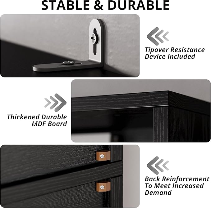IRONCK Book Shelf and Bookcase with Leather Doors, 70" Tall Bookshelf, 6 Tier Display Case Floor Standing for Home Office, Living Room, Black