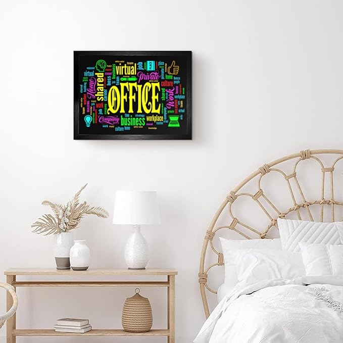 Inspirational Wall Art for Office Wall Decor for Office Motivational Quotes Canvas Prints Artwork Black Framed Contemporary Home Workspace Desk Decorations 12x16 Inch