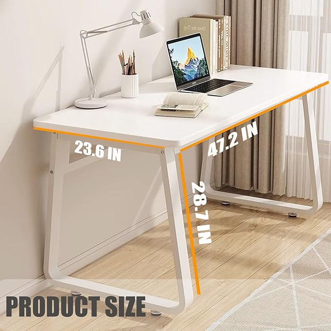 Computer Desk Modern Simple Style Desk for Home Office, 47.2 inch Small Writing Table or Bedroom