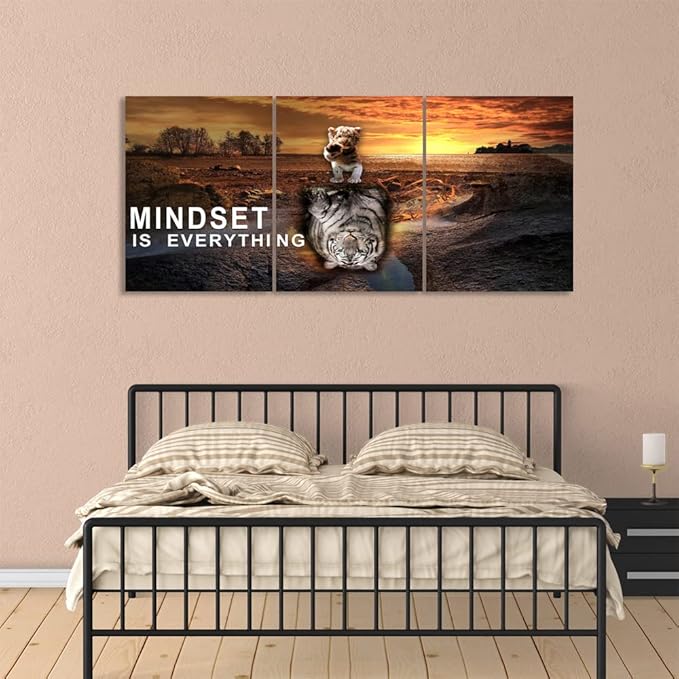 Inspirational Canvas Wall Art Motivational Wall Decor Painting Entrepreneur Office Positive Quotes Poster Pictures Print Framed Artwork Decoration for Bedroom(60" W x 28" H)