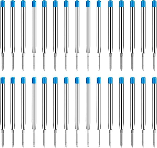Origin-Joy 30 PCS Ink Pen Refills, Replaceable Ballpoint Pen Refills, 1mm Medium Tip (Blue)