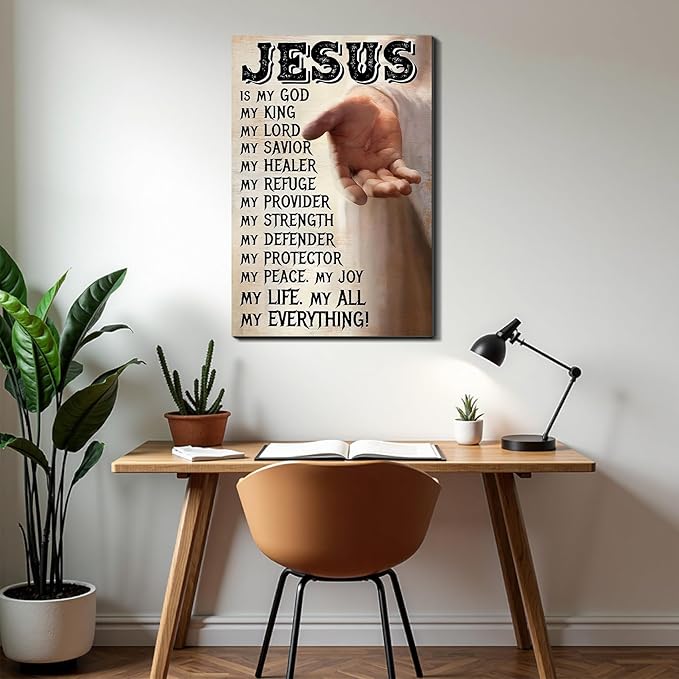Positive Quotes Framed Canvas Wall Art Motivational Prints Wall Decor for Men Office Home Gym Bedroom Living Room Man Cave Made in USA
