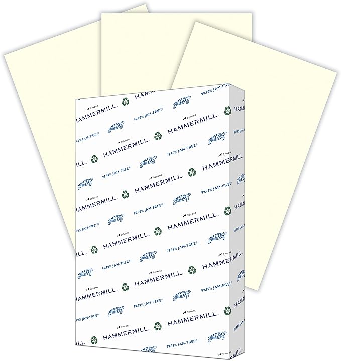 Hammermill Colored Paper, 20 lb Cream Printer Paper, 11 x 17 - Made in the USA, Pastel Paper, 168050R - 1 Ream (500 Sheets)