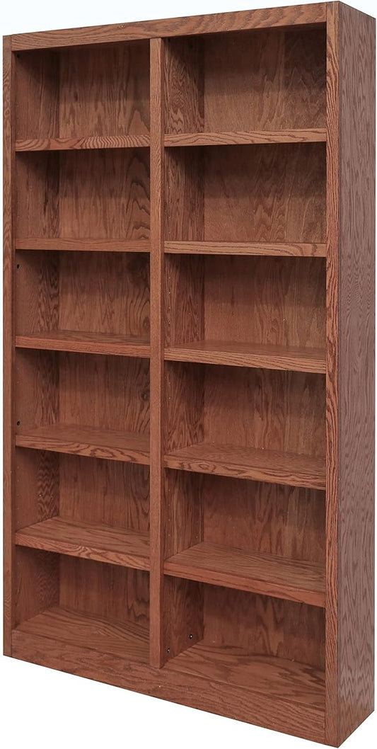 Concepts In Wood Book Shelf - 84" Tall Wood Bookcase Furniture - Oak