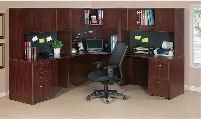 Lorell Hanging Pedestal Furniture, Box/File, 16 by 22 by 21-Inch, Mahogany (LLR69398)