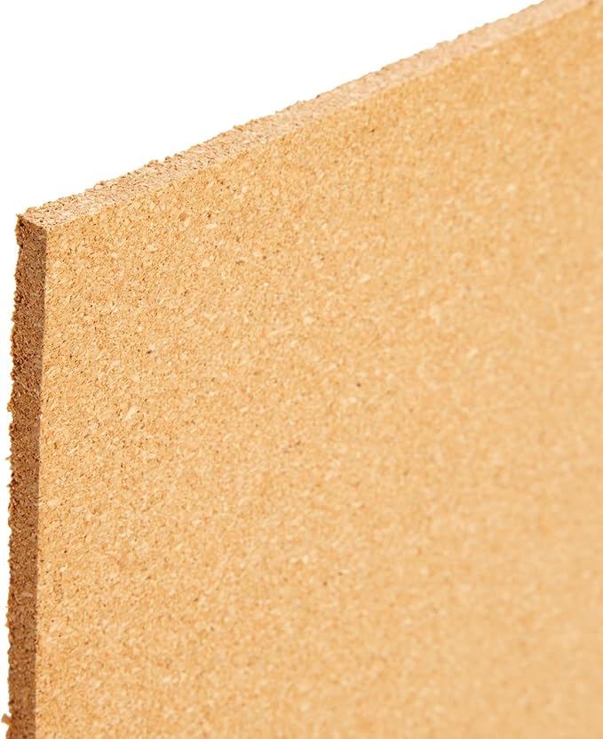 Juvale Cork Board Tiles - 12 x 12 in, 1/4 in Thick, 4-Pack Brown Square - Corkboard for Office & Bulletin Boards for Walls - Crafts, Coasters & Trivets
