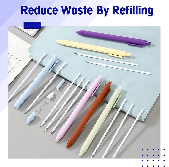 50 Pcs 1mm Retractable Ballpoint Pen Refills Bulk 4.92 Inch Replacement Ballpoint Ink Pen Refills Smooth Writing for Click Ball Point Pens School Office Supplies(Blue,Classic)