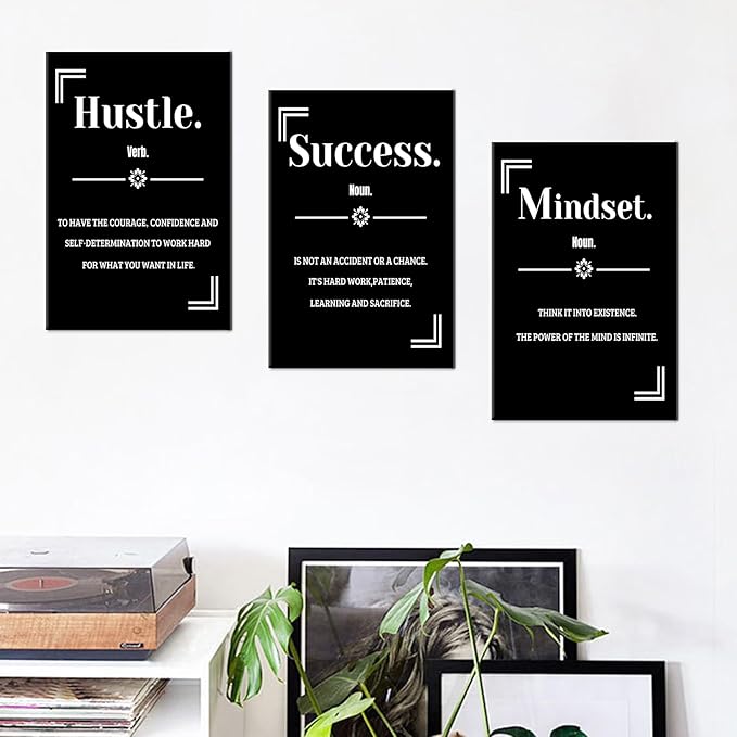 Motivational Canvas Posters Print Wall Decor Motivational Entrepreneur Quotes for Office Wall Art Picture Painting Artwork for Home Bedroom Office School Wall Decoration Ready to Hang [48''Hx24''W]