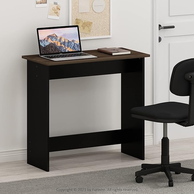 FURINNO Simplistic Study Table, Columbia Walnut