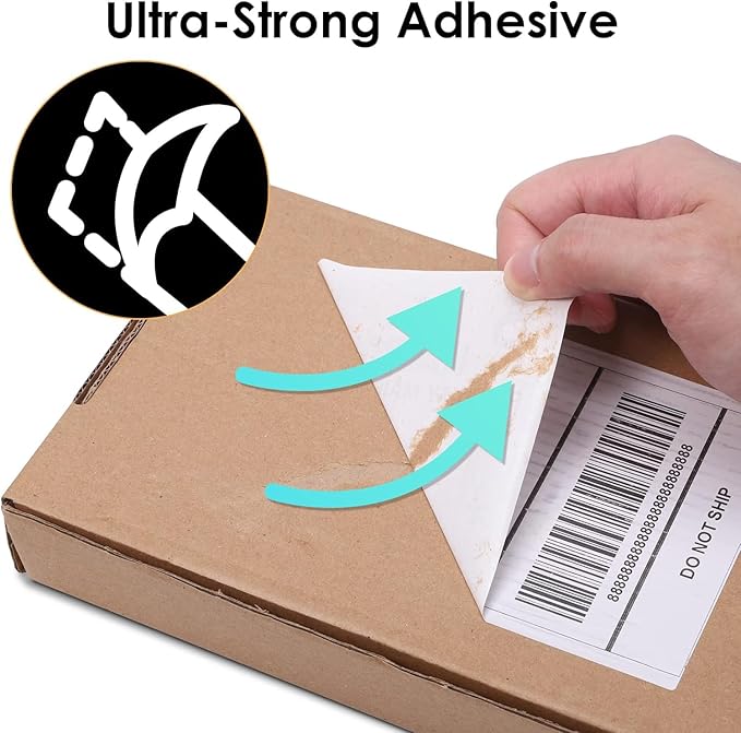 D550 Pro Wireless Thermal Labels Printers&500Pcs 4x6 Thermal Labels,Ethernet Shipping Label Printer for Small Business,Office, Home,Support Bluetooth/Ethernet/USB