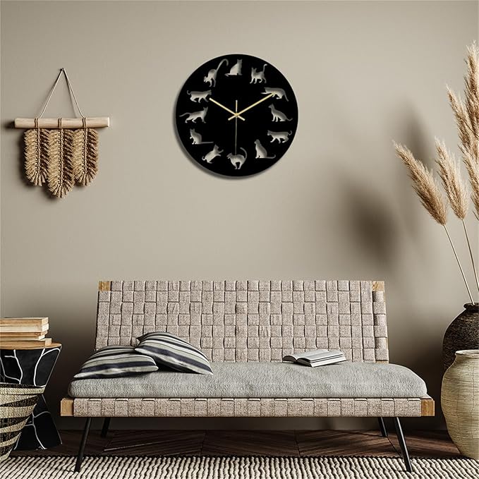 Wall Clock Accurate Timekeeping Wall Clock Not Ticking Battery Operated Wall Clock Minimalistic Wall Clock for Kitchen Offices Clock (Jscc003 A)