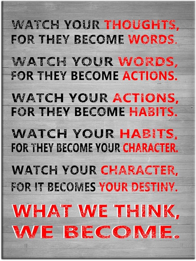 Motivational Canvas Poster Print Wall Art Office Decor Inspirational Entrepreneur Quotes Picture Painting Artwork for Modern Home Bedroom Teens Room Classroom Stretched and Framed [18" W x 24" H]