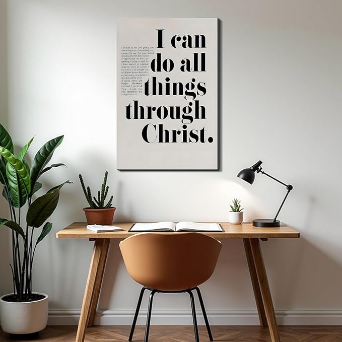 Positive Affirming Quote Framed Canvas Wall Art Minimalist Prints Wall Decor for Teens Adults Dorm Bedroom Office Living Room Made in USA