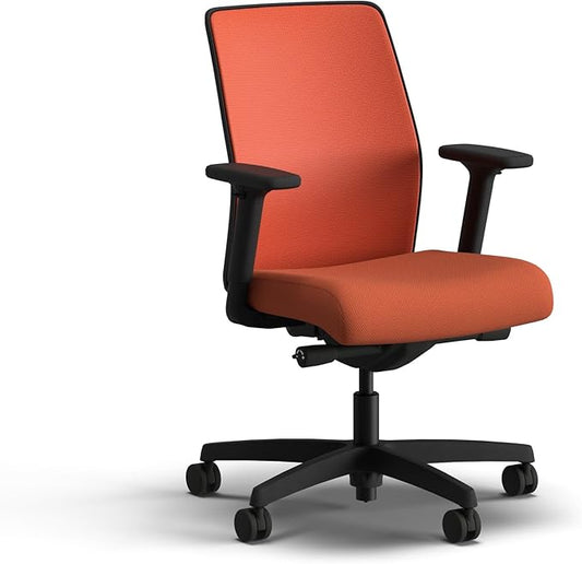 HON Ignition 2.0 Low Back Task Chair, Spectrum Mesh, Advanced Synchro-Tilt Control, Office Chair with Lumbar Support, Height and Width Adjustable Arms, Black Frame, Salamander