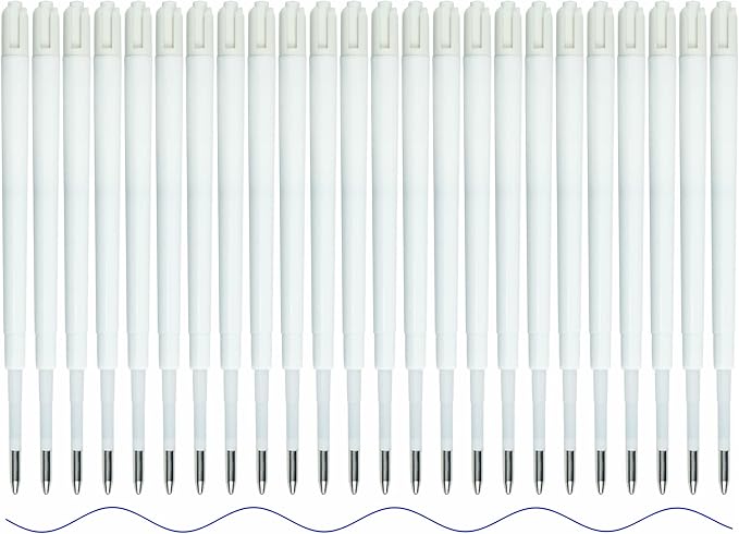 24 Pcs Ballpoint Pen Refills 1.0 mm Point Blue Ink