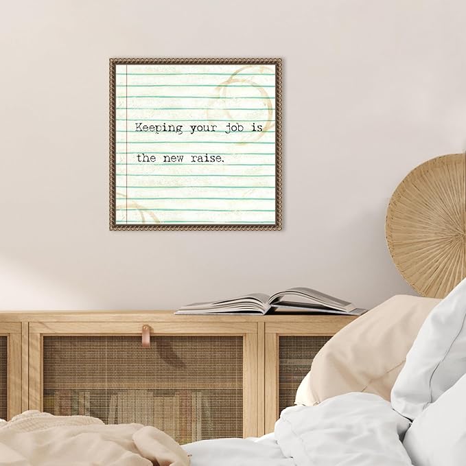 Amanti Art Framed Canvas Wall Art 16x16 Office Snark III by Studio W, Framed Wall Art Canvas, Humor Artwork, Traditional Decor, Small Poster Painting for Living Room, Bedroom, Bathroom, Kitchen,