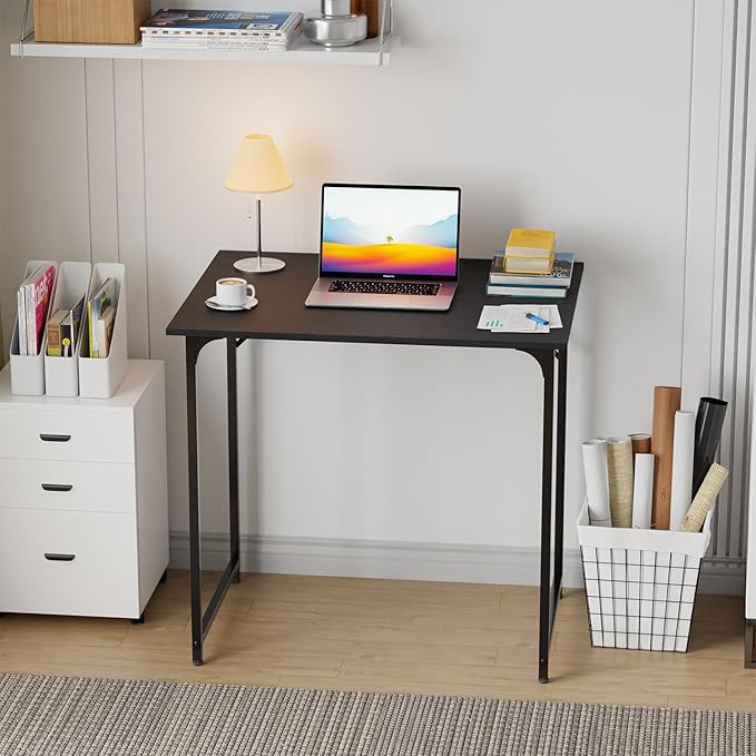 FDW 32 inches Office Small Computer Desk/Home Office Desk/Study Student Writing Desk/Modern Simple Style Desk,Black