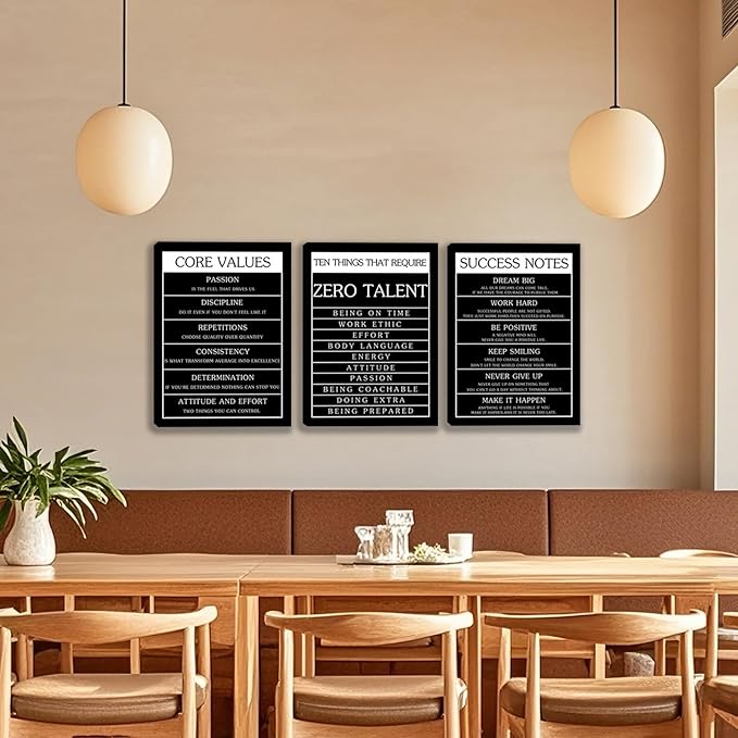 3 Panel Print Canvas Wall Art Motivational Office Wall Decor Painting Inspirational Posters Modern Inspiring Artwork for Home Living Room Bedroom Wall Decor Office Wall Art Ready to Hang - 48"Wx24"H