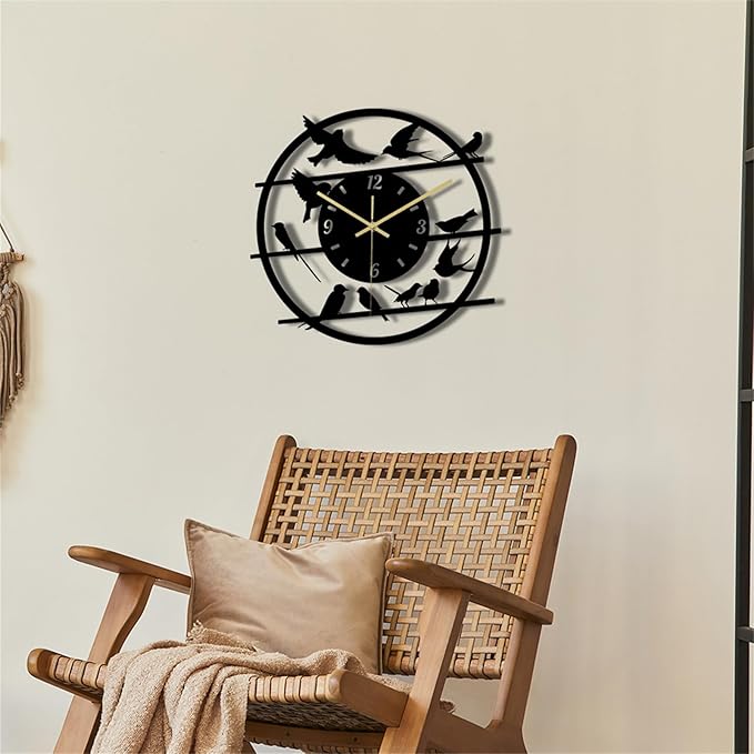Wall Clock Accurate Timekeeping Wall Clock Not Ticking Battery Operated Wall Clock Minimalistic Wall Clock for Kitchen Offices Clock (Jscc002 A)