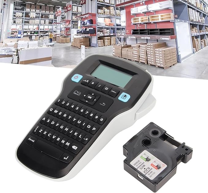 Sanpyl Label Printer, Fast, Easy Portable, Custom Printing, Large Screen, Black, Monochrome, USB, Office