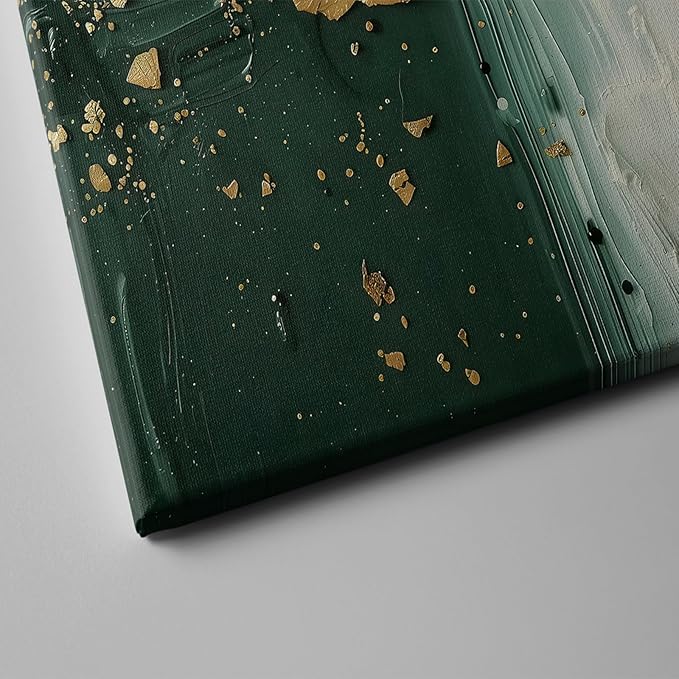 3pcs Emerald Green Wall Decor Living Room,Modern Green and Gold Marble Abstract Canvas Wall Art Painting Prints,Minimalist Framed Wall Art for Bedroom Office Home Decoration,Ready To Hang,12x16in