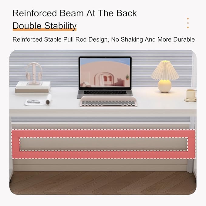 Computer Desk, Office Desk with Metal Frame, Sturdy Writing Desk for Small Spaces, Computer Workstation, for Study Writing,Gaming and Home Office(Black 1,70x50cm/27.5x19.7in)