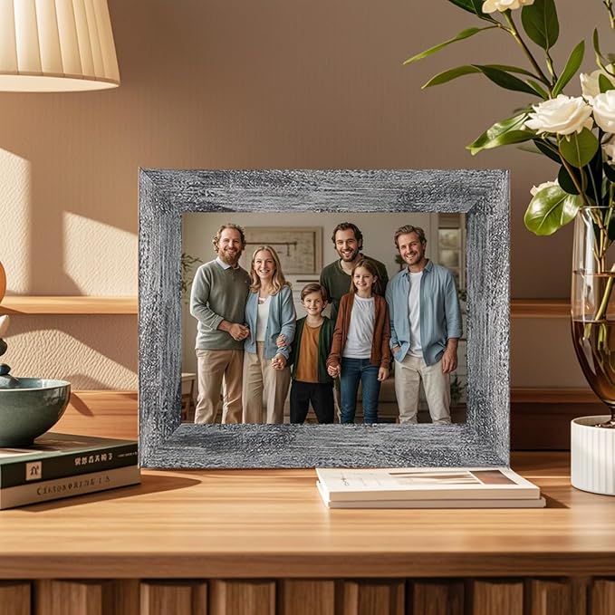 Rustic Picture Frames,10 Pack Collage Picture Frames,Gallery Wall Frame Set with Two 8x10, Four 5x7, Four 4x6, Farmhouse wood Photo Frames for living room Wall Gallery Decor or Desk, rustic Black