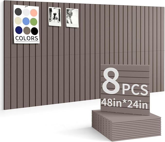 Large Bulletin Board 48"x 24" Cork Boards for Walls, 12 Pack Felt Wall Panels Photo Board, Cork Board for Office Home Pin Board