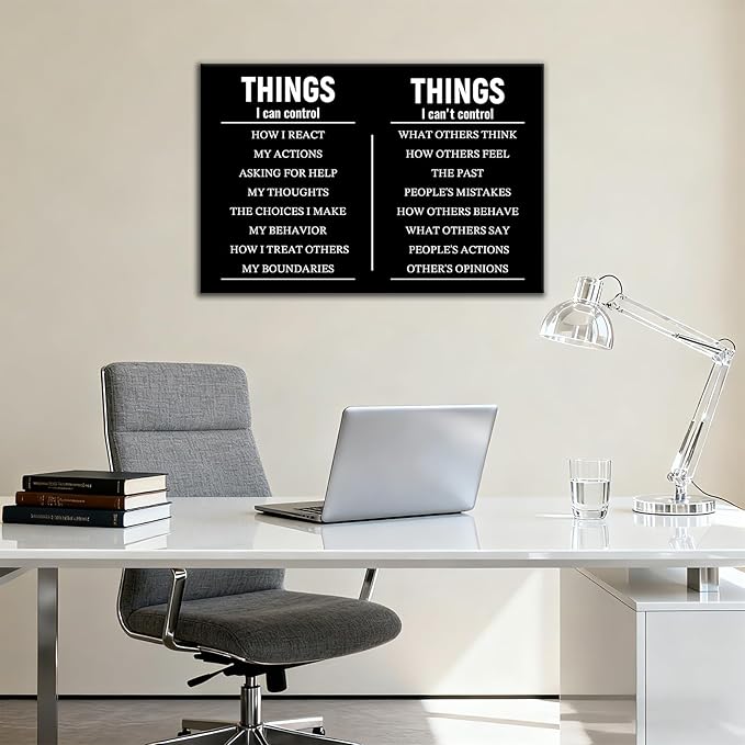 Motivational Canvas Wall Decor Inspirational Wall Art Office Poster Positive Quote Pictures Print Modern Inspiring Painting Artwork for Home Study Room Bedroom Gym Ready to Hang [12''Wx 18''H]