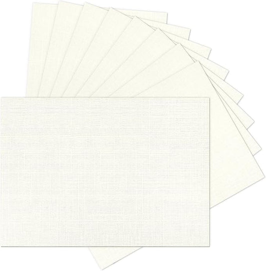 5x7 Ivory Linen Paper Textured Cardstock, Goefun Light Cream Wedding Invitation Cardstock 80 lb Linen Paper for Printing, Invitations, Arts & Crafts and Business Cards,100 Pack