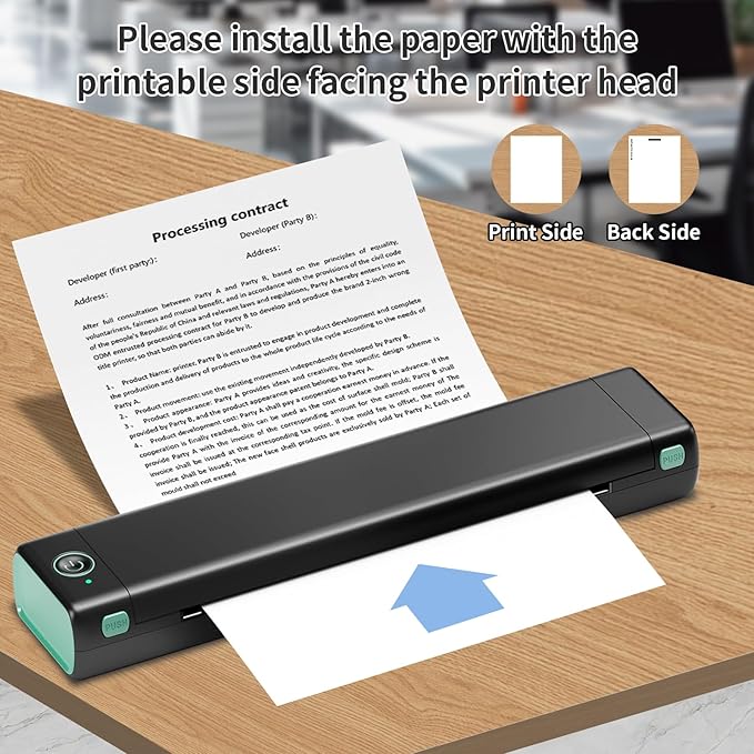 FungLam Thermal Printer Paper 8.5 x 11 Inch, 2000 Sheets US Letter Size Thermal Paper, Folded, Continuous, Perforated, Compatible with A4 Portable Thermal Printer