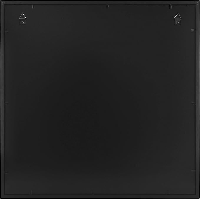 MCS East Village 18x18 Matted Square Picture Frame with 12x12 Photo Display, Black Wall Hanging Frame for Photos & Posters (2-Pack)