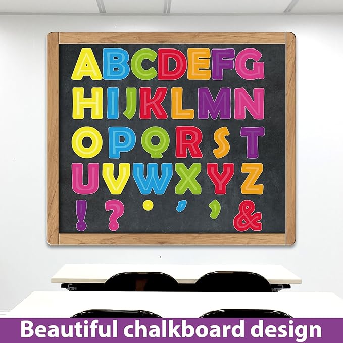 150PCS Large 7" Font Bulletin Board Letters and Punctuation Set, Colorful Classroom Alphabet Cutout for Bulletin Board Display Home School Educational Tool A Great Helper to Inspire Students' Learning
