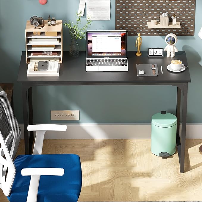 BestOffice Computer Desk,Home Office Desk, Modern Simple Style for Home Office Study Writing (Black, 39 Inch)