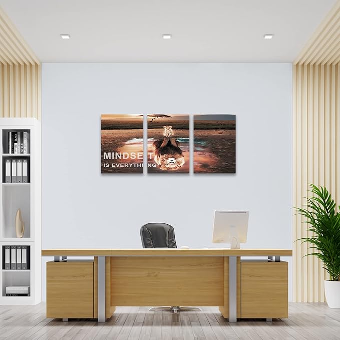 KAWAHONE Inspiration Quotes Wall Art, Motivational Determination Patience Persistence Poster Positive Affirmations Wall Hanging Picture for Home Office Bedroom Dorm Gift for Business Leadership